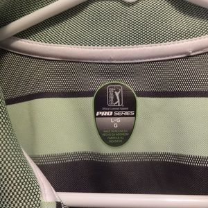 PGA Tour Men's Pro Player Lime Green S/S Golf Polo